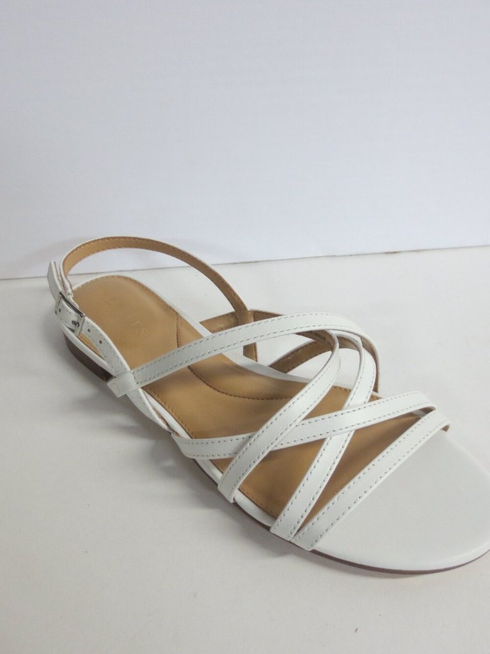 TALBOTS WOMEN'S WHITE KERI STRAP SANDALS - US 6M